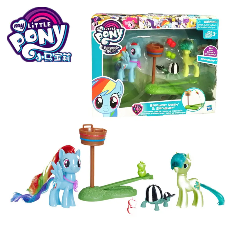 My Little Pony Дружба пони набор B9160 две пони флуттеши Радуга Дэш ПВХ Фигурки девушки куклы