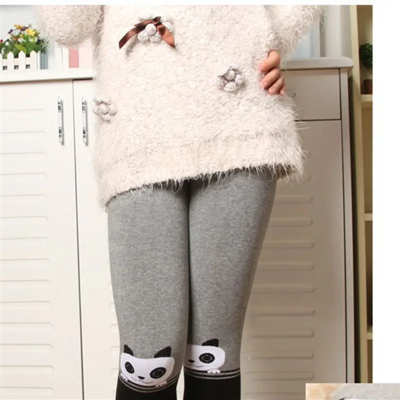 Милые детские носки с принтом пандой для маленьких девочек Колготки на зиму и