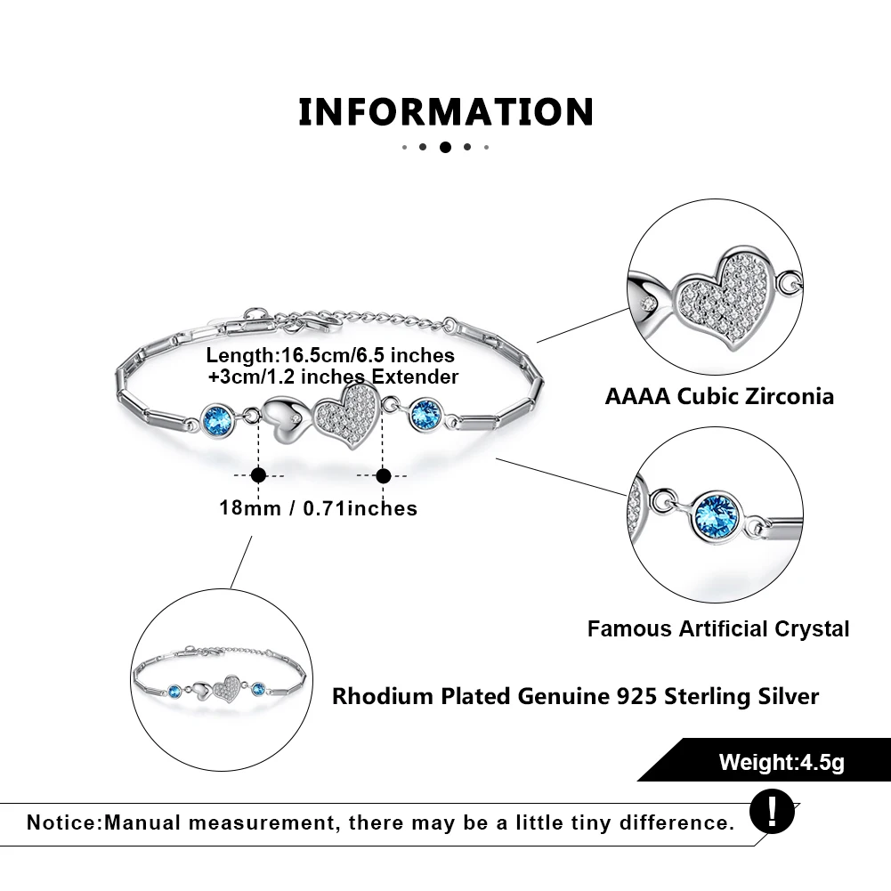 

ORSA JEWELS 2021 Trend Silver 925 Bracelet for Women Classic Famous Crystal with 4A Heart Cubic Zircon Bangle Jewelry SWB04