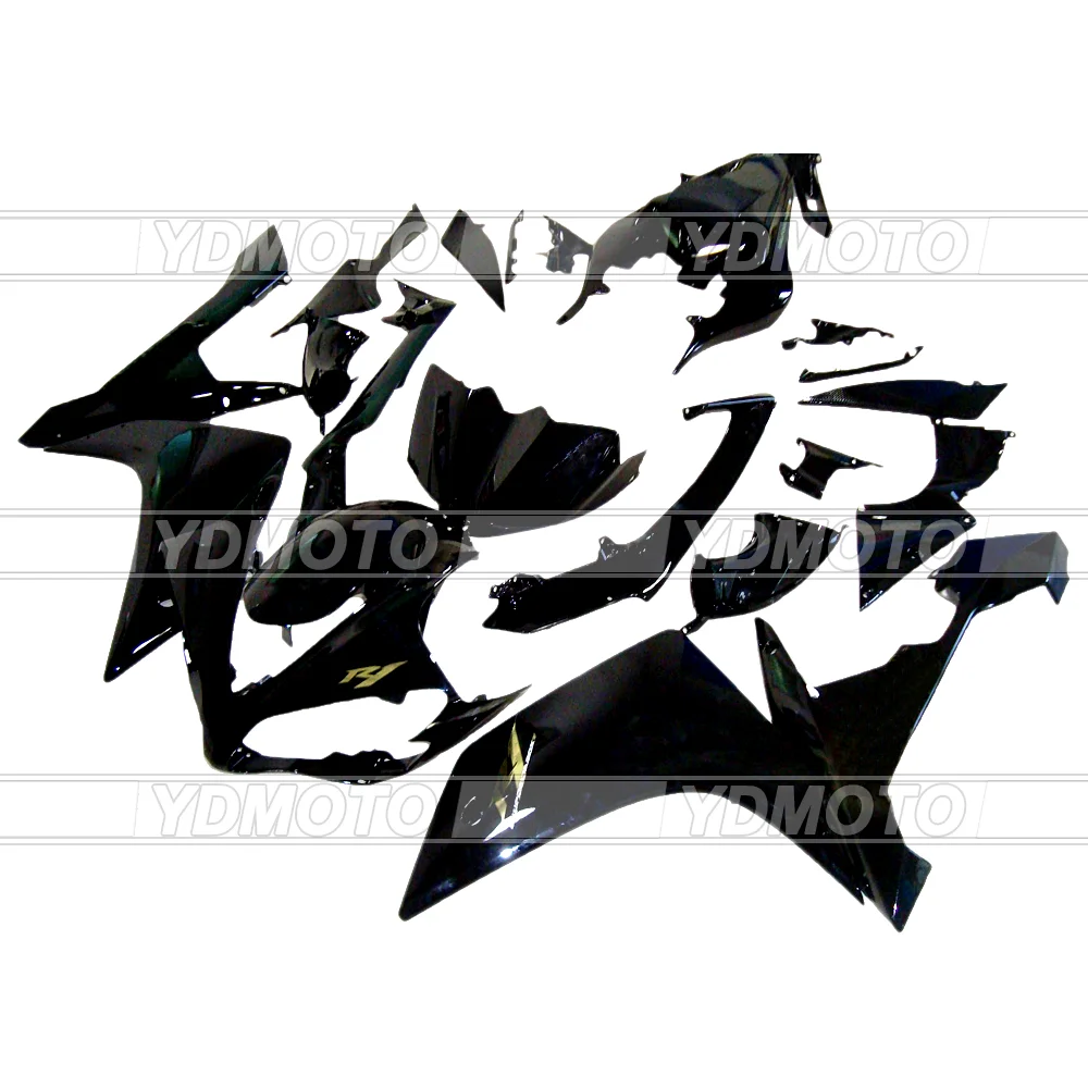 

Premium ABS Fairings Bodywork kit Injection Mold Fairing Kit Fit For Yamaha YZF-R1 2007 2008 YZF R1 07 08 YZFR1 Gloss Black Half