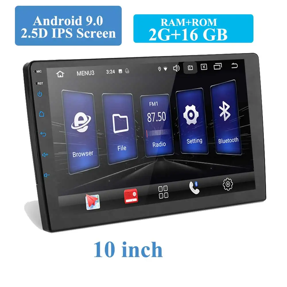 10 android 9 Android 9 gps навигация Авторадио 2+ 16 Гб мультимедийный плеер Bluetooth DSP FM AM 3g wifi OBD2 Универсальный 2Din автомобильный Радио для ford - Цвет: 10 android 9