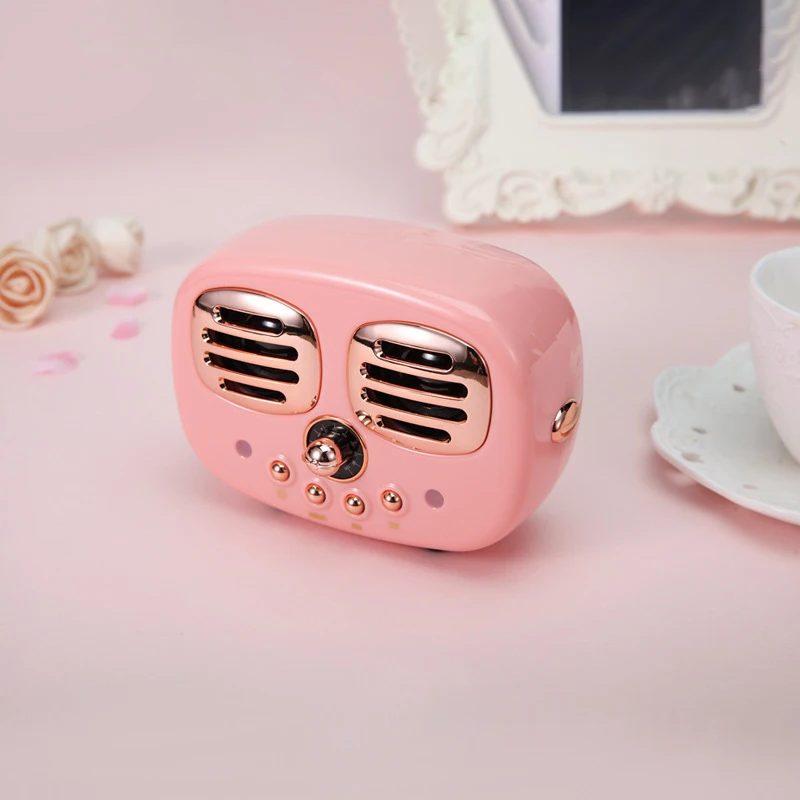 Мини-динамик Bluetooth HM12 в стиле ретро со смайликом беспроводной громкий динамик с