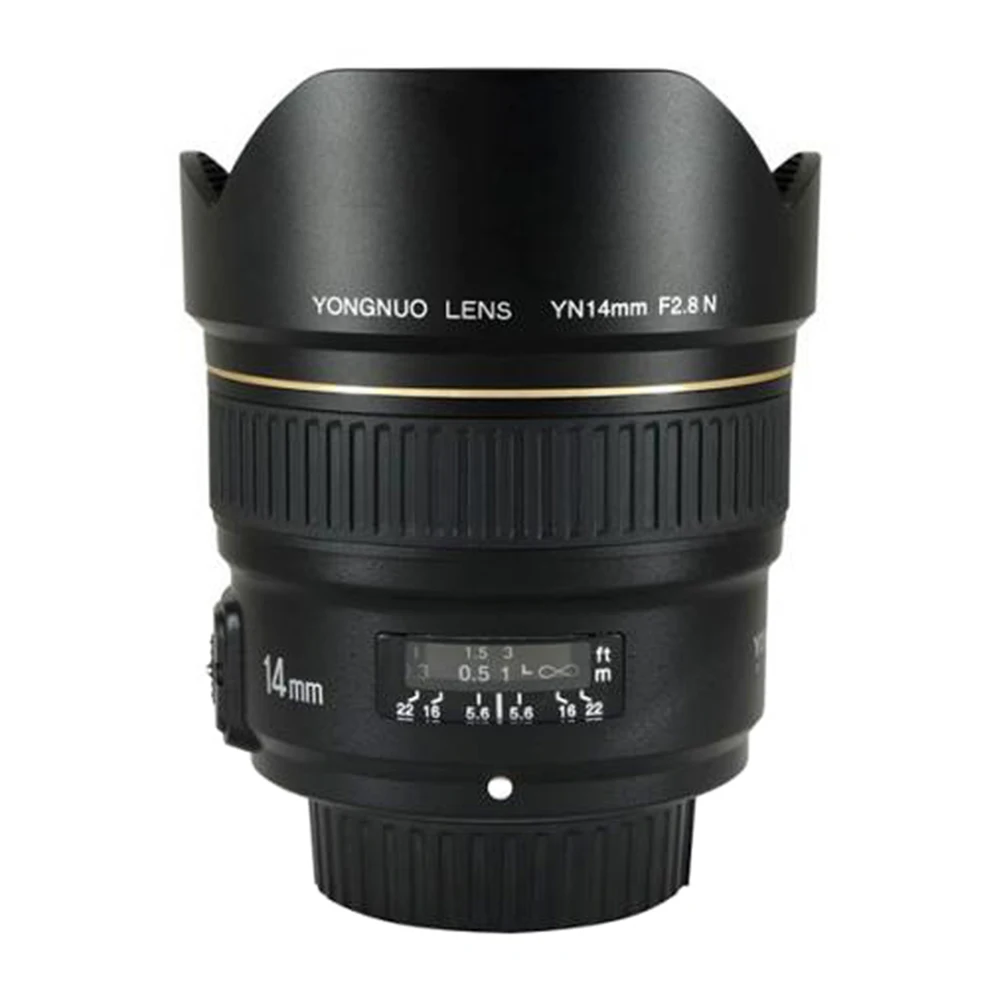 Ультра широкоугольный объектив YONGNUO YN 14 мм F2.8 для камеры Canon 5D Mark III IV 6D 700D 80D