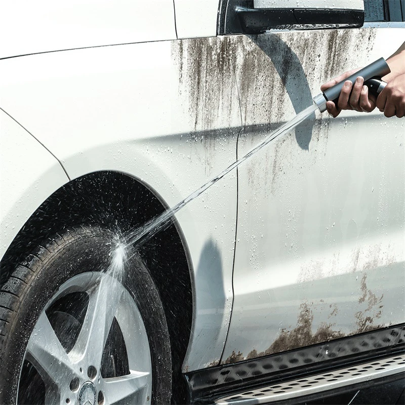 

Car Intelligent Washing Gun Sprayer Nozzle Explosion Proof TPE Hose Car Water Gun High Pressure Power Washer Garden Water Jet 6
