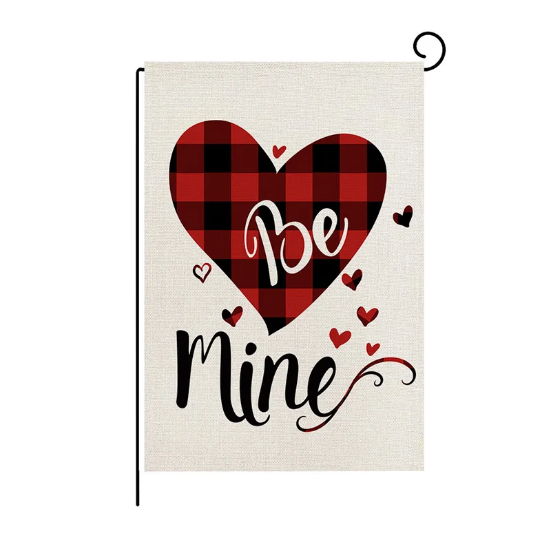 Садовый флаг в форме сердца 30 х45 см | Дом и сад