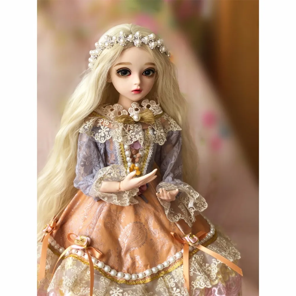 60 см BJD девушка куклы с платьем парики обувь макияж большие глаза ручной работы красивые игрушки 1/3 силиконовая кукла шарнир Кукла реборн девушки