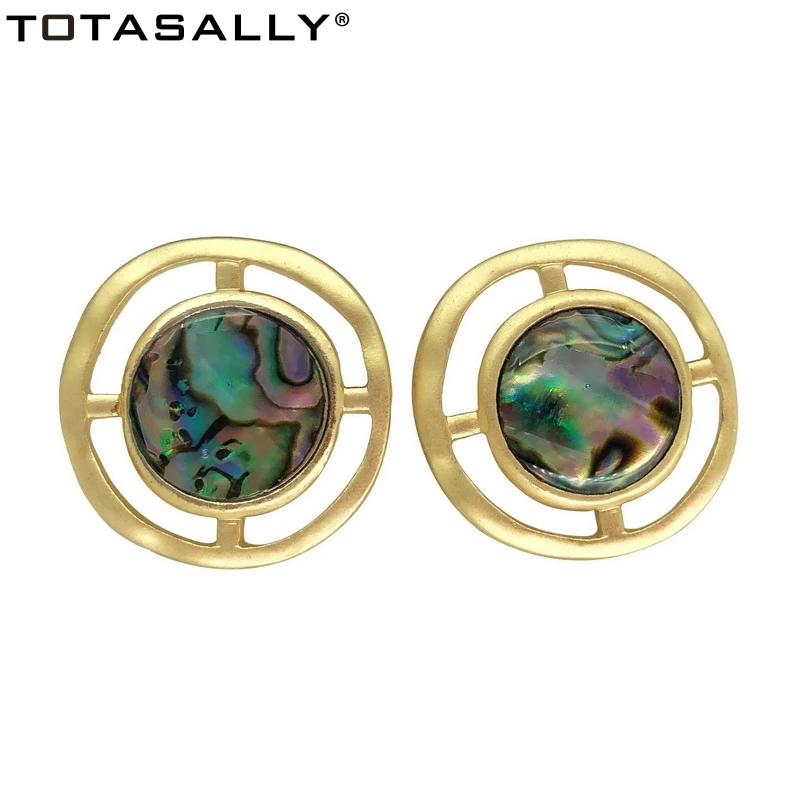 

TOTASALLY New arrival fashion vintage style round shell stud earrings for women party show gift jewelries dropship earrings