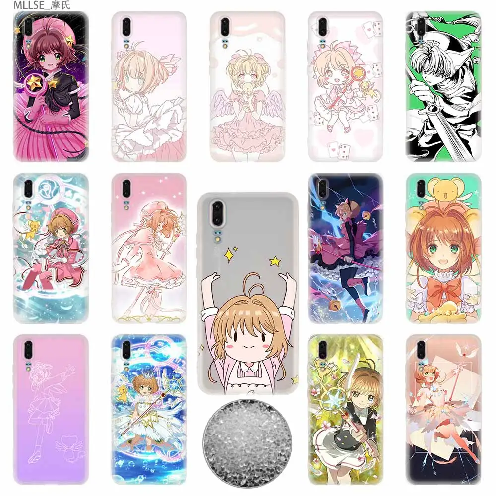 Чехол для телефона Sakura Card Captor Cardcap мягкие ТПУ чехлы телефонов Huawei P50 P40 P30 P20 Pro Lite