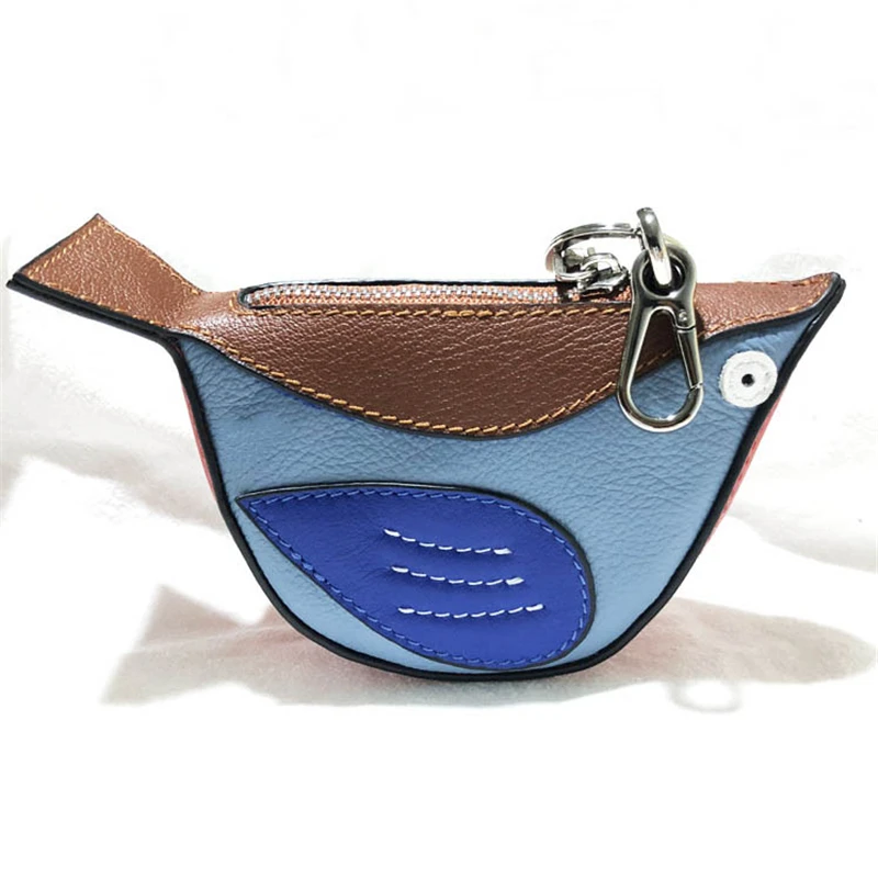 

Women Bird Coin Purse Mini Wallets Genuine Cow Leather Women Keychain Bags Handmade Cute Small Bags Pendant Gift for Friends