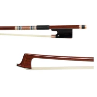 free shipping violin bow 44 pernambuco round stick antiqued varnish ebony blank frog rose copper parts fp997a