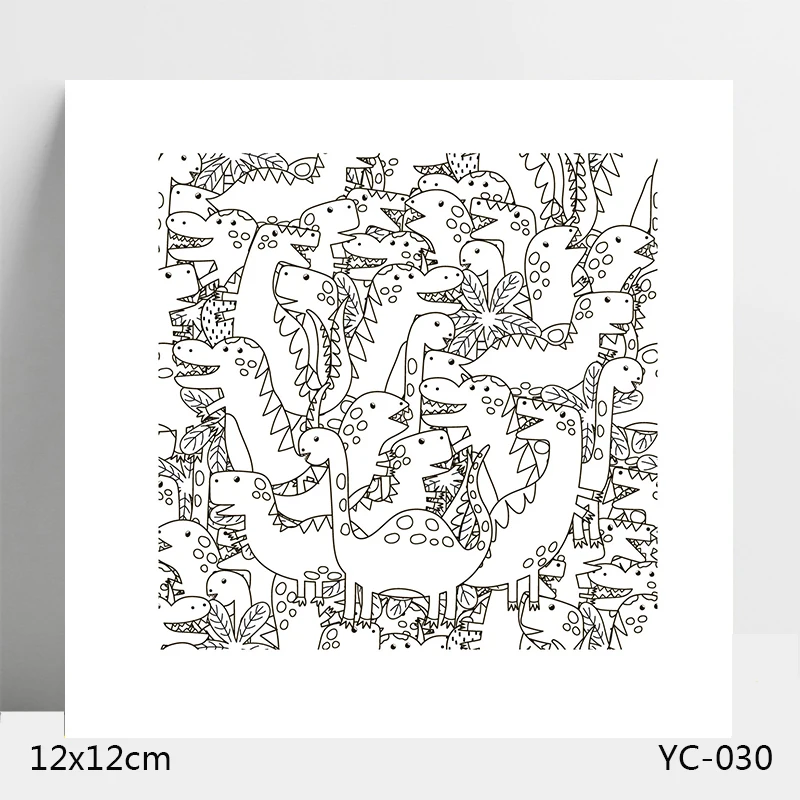 Симпатичные прозрачные силиконовые штампы в виде динозавра/печать для