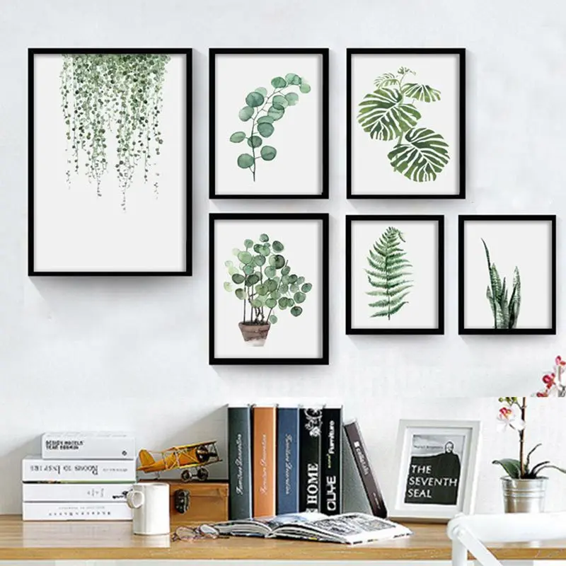 

Decoration Maison Bonsai Painting Green Leaves Wall Decors Small Nordic Style Simple Living Room Core S Canvas