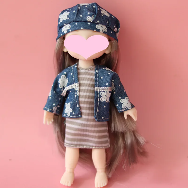 

16 см Высота куклы одежда 1/8 Bjd милые куклы аксессуары игрушки девочка Играть Дом одеваются Одежда аксессуары игрушки подарок для девочек