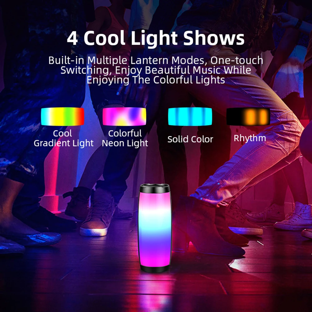 Колонка Беспроводной Bluetooth Динамик Портативный открытый светодиодный Красочные