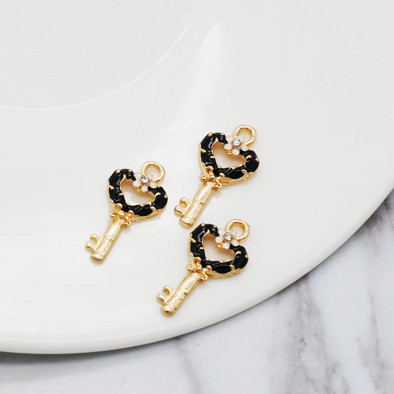 20 шт./лот подвески с каплями масла в форме цветка сердца эмалированная подвеска