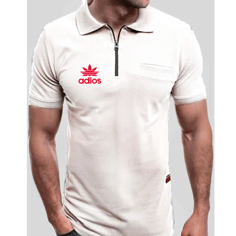 Рубашка поло мужская с коротким рукавом брендовая модная повседневная рубашка