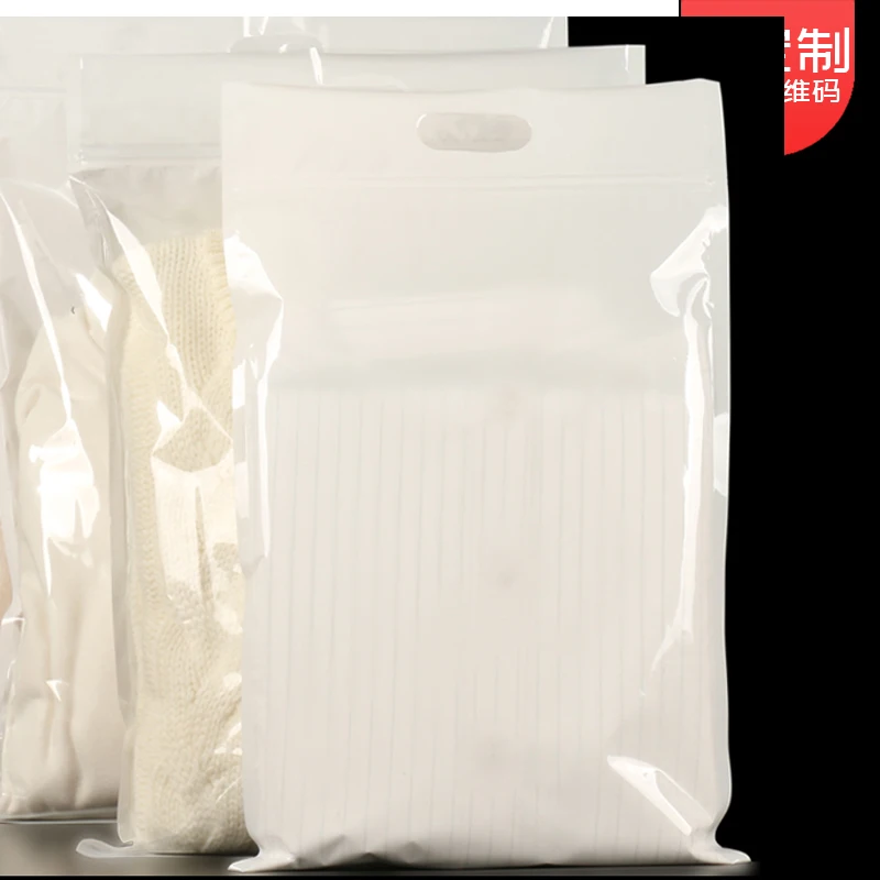 Перфорация Ручка Портативный Прозрачный Белый Вернуться Ziplock Хрящ Bump Пряжка