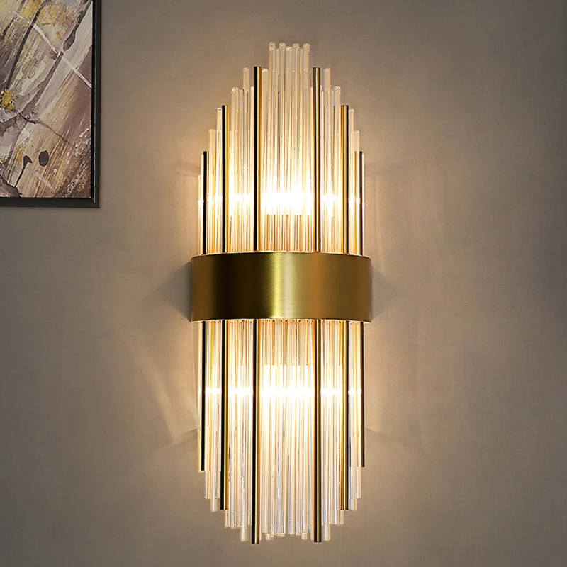 Минималистичная Хрустальная настенная лампа в стиле постмодерн креативный