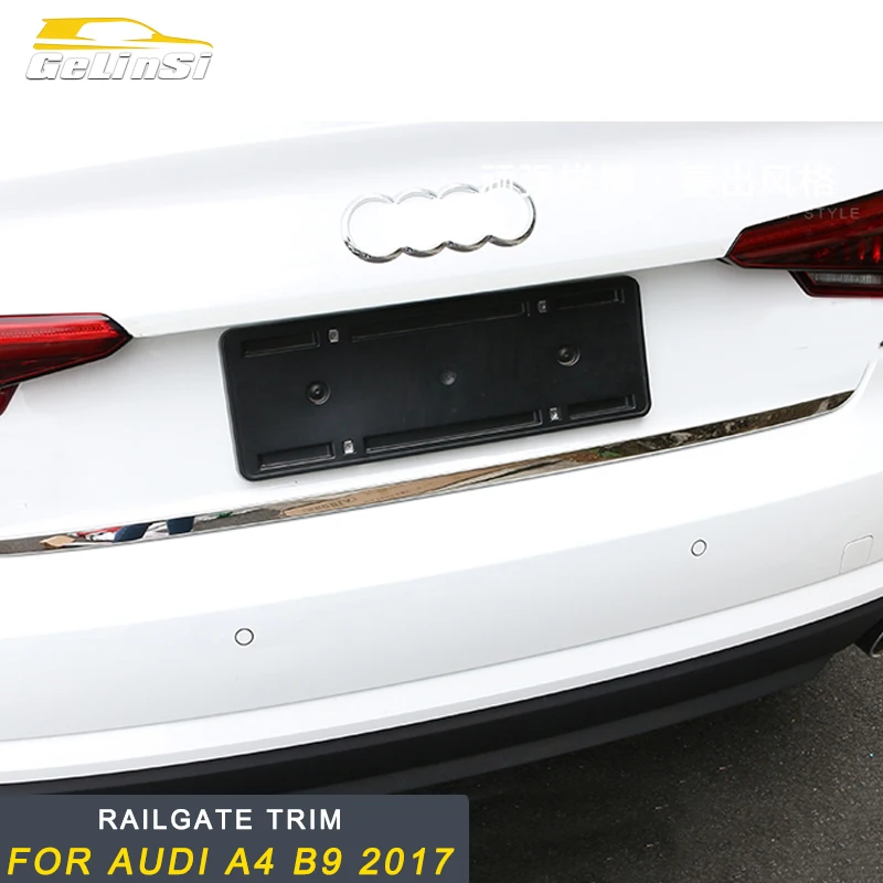 Gelinsi для Audi A4 S4 B9 2017 2018 авто задний бампер задние ворота отделка багажника рамка