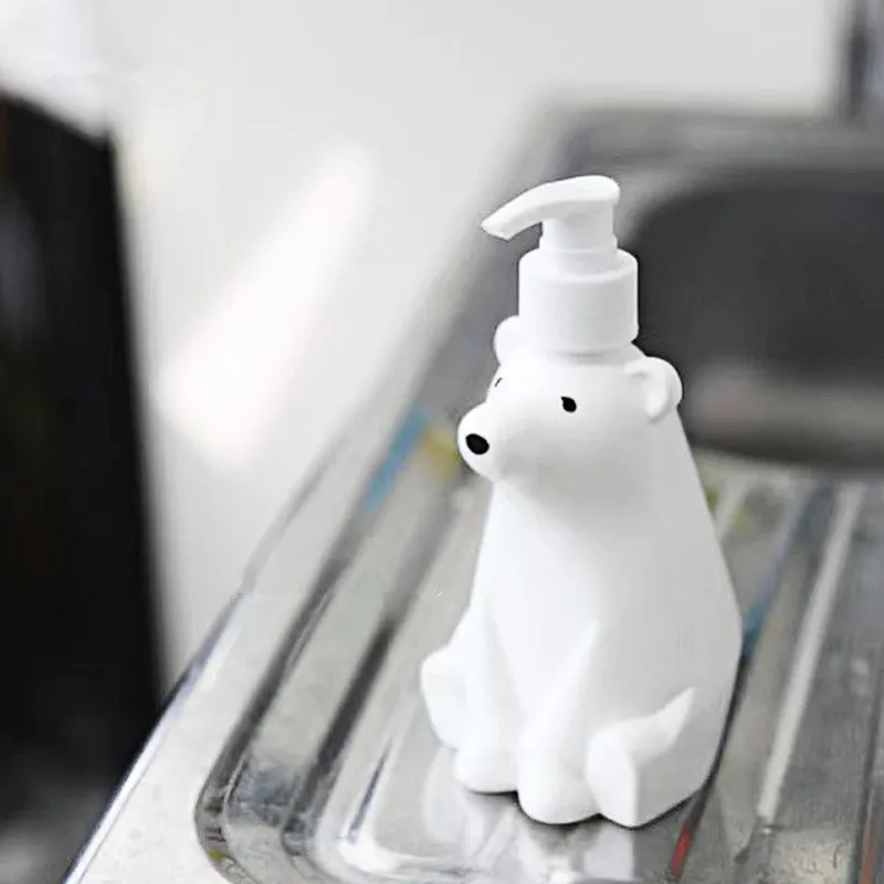 

Кухонный дозатор мыла в форме медведя, бутылка для дозирования жидкого шампуня, дезинфицирующее средство для рук, милые насосы с прессом