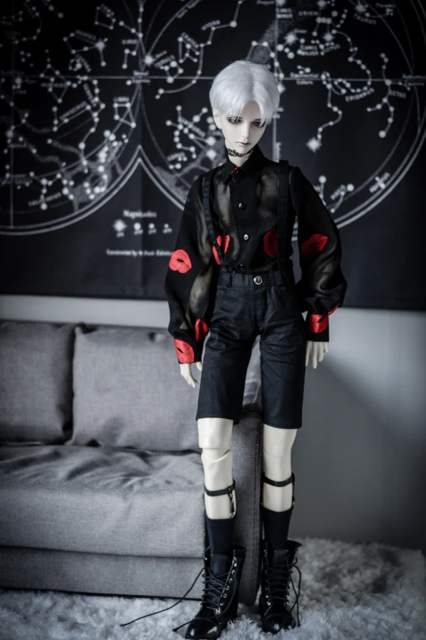 BJD doll dress lantern sleeve red lips crisp chiffon shirt 1/4 1/3 SD MSD SSDF fashionable sexy blouse accessories | Игрушки и хобби