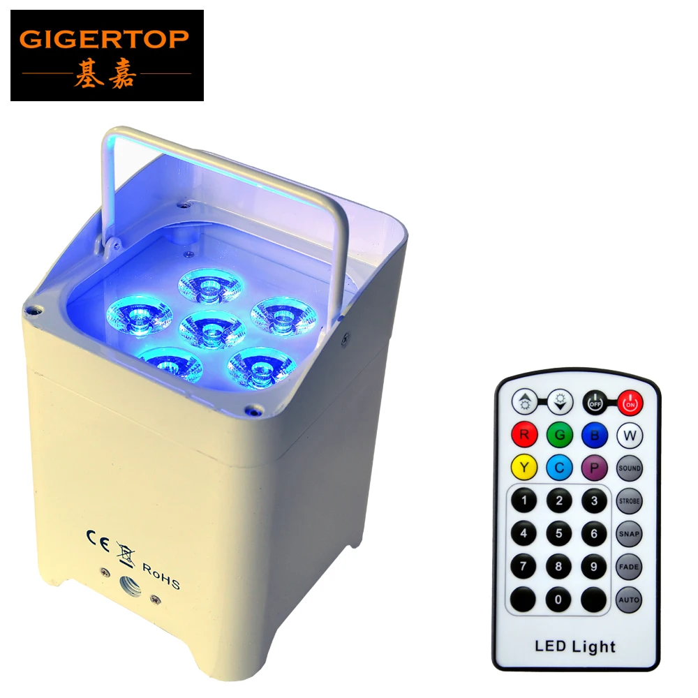

Плоский беспроводной DMX светодиодный светильник TIPTOP 6x18 Вт 6 в 1 RGBWA + с питанием от УФ аккумулятора, 2,4G, беспроводной DMX-приемник и инфракрасный