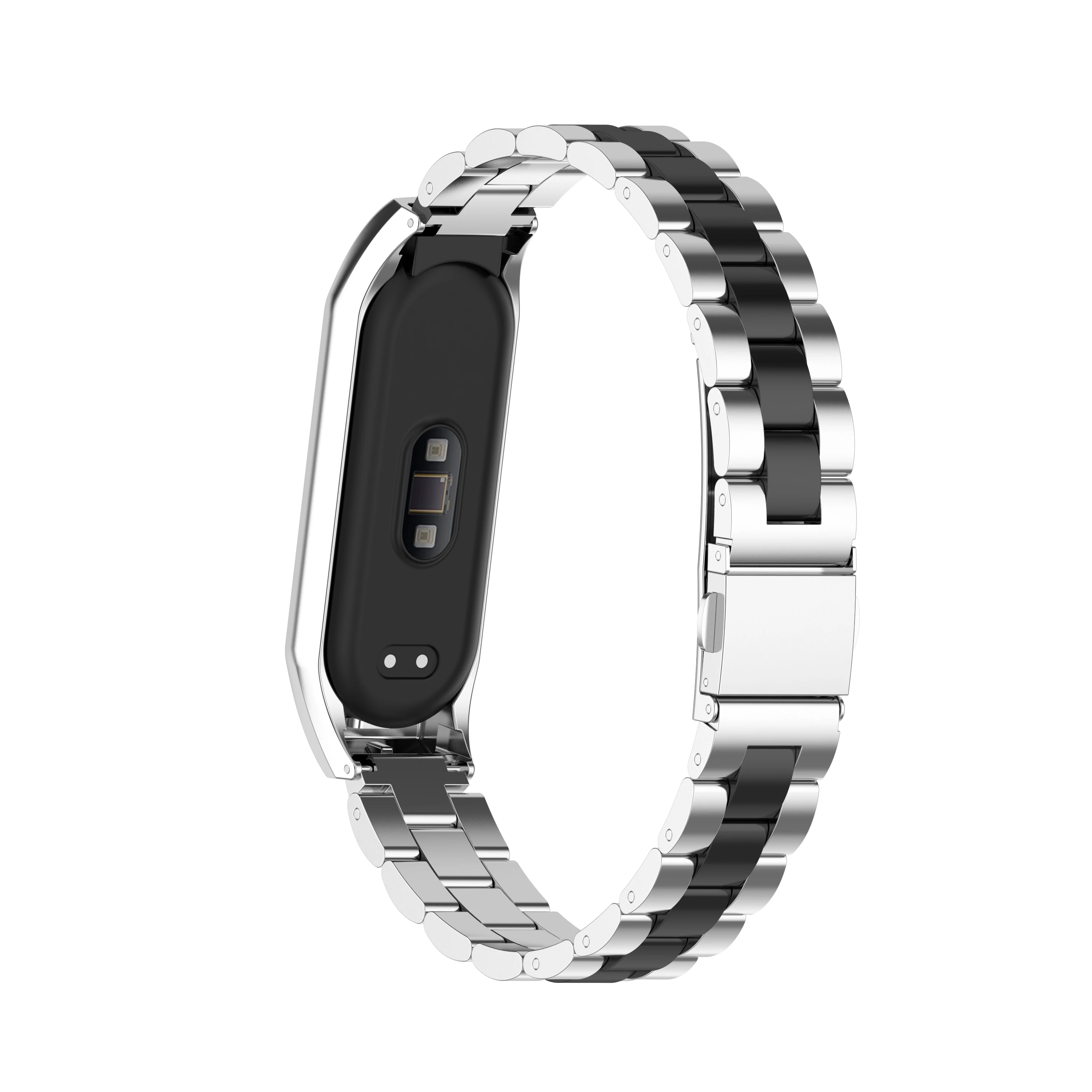 Mi Band 6 ремень Металическая цепочка из нержавеющей стали для Xiaomi 5 4 3 ремешок