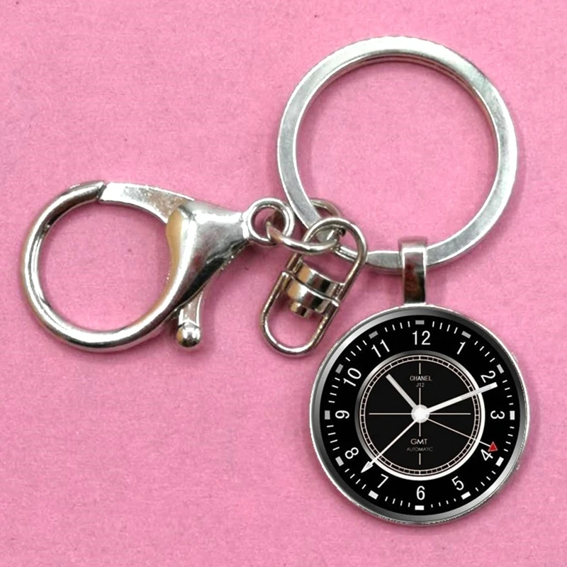 Модный Железный брелок с колокольчиком настенные часы кольцо для ключей подарок