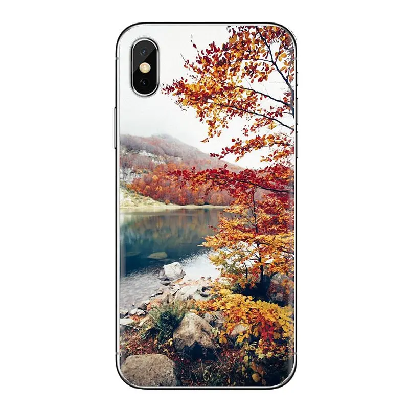 For Xiaomi Mi4 Mi5 Mi5S Mi6 Mi A1 A2 5X 6X 8 9 Lite SE Pro Max Mix 2 3 2S Silicone Cases Wonderful Scenery the falling leaves |