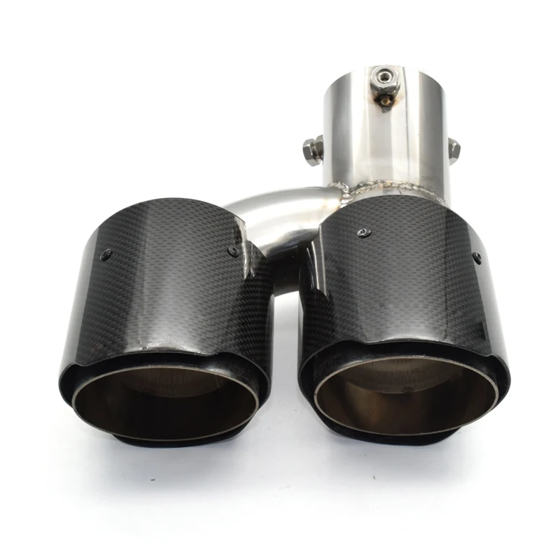 

Наконечники глушителя из углеродного волокна, автомобильная двойная выхлопная труба, задний хвостовик, горло для Toyota Alphard, автомобильные пр...