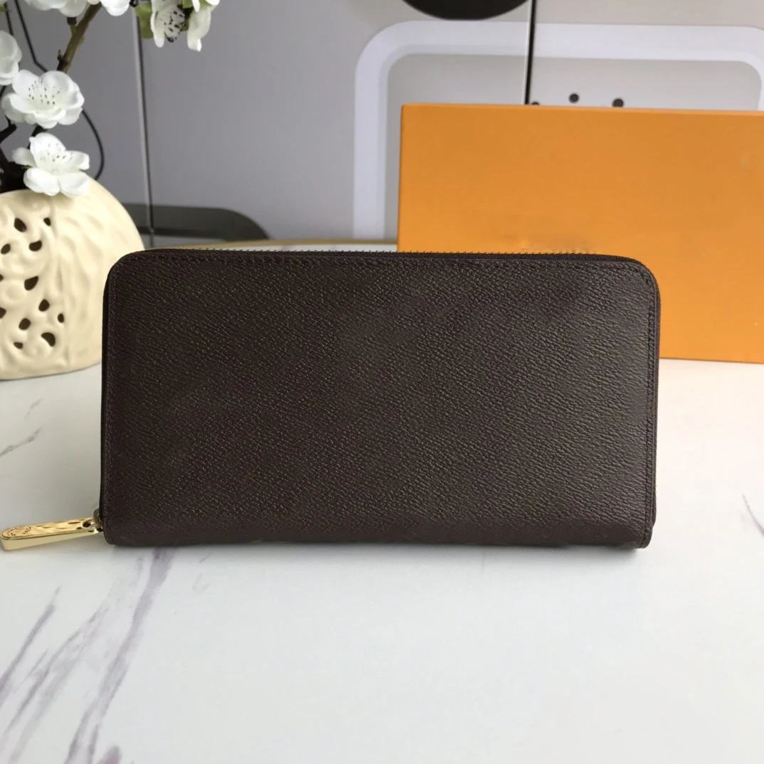 

Ladies Wallet Fashion Luxury Brand V Ladies Long Leather Flip Buckle Zipper Credit Card Case Doudou ZIPPY Wallet Multi-Card Slot