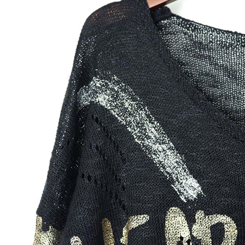 

CHICEVER Bronzing Print T Shirt For Women V Neck Long Sleeve Hit Color Knitted Streetwear Oversized T Shirts Female 2020 Clothes