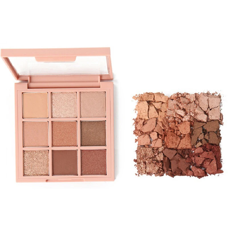 Корейская палитра теней для век матовые 9 цветов макияж глаз мерцающий пигмент