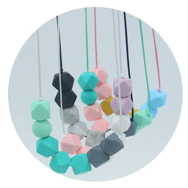 Детская цепочка для зубов сделай сам пищевое ожерелье с бусинами держатель