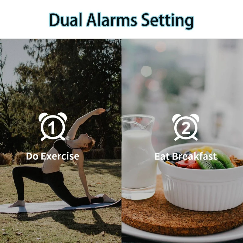 

FM76-108 Band Radio Clock Digital 8 Inch LED Projector Projection Snooze Alarm Clock Radio Timer Backlight Speakers Home