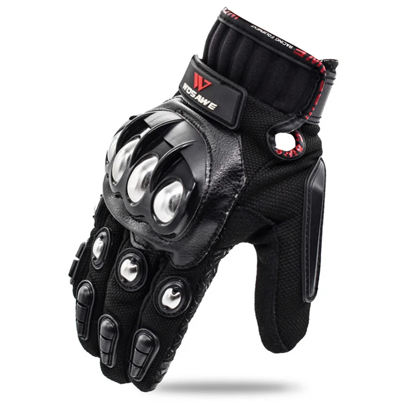 

2021 Cool Black Leather Motorcycle Thick Gloves Road Racing Team Glove Men Summer Winter Accessories Cycling Waterproof Glove