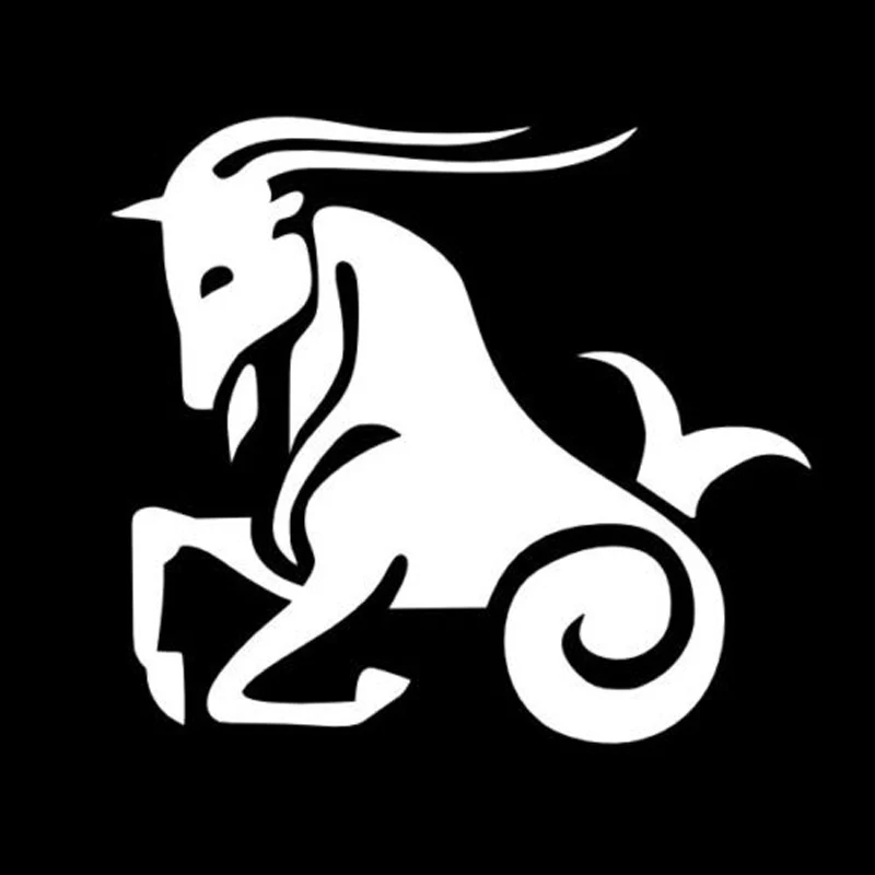 

Volkrays Fashion Car Sticker Capricorn Motorcycle Accessories Reflective Waterproof Sunscreen Vinyl Decal Black/Silver,12cm*14cm