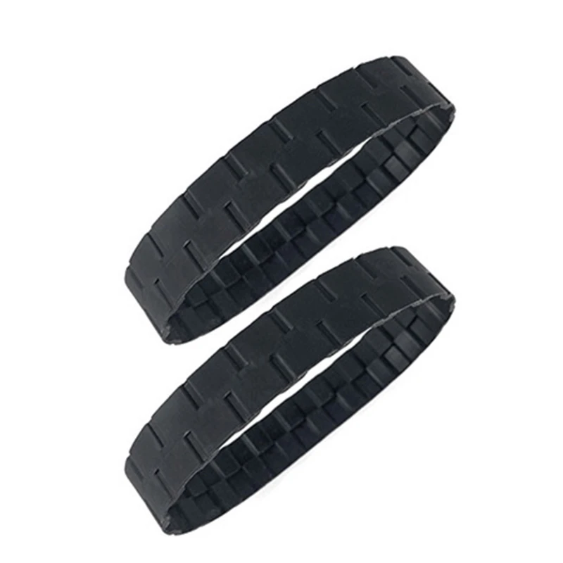 

2pcs/set Robot Vacuum Cleaner Replacement Accessories Spare Parts Anti-skid Wear-resistant Rubber Black/White Tire Skin U1JE