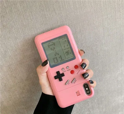 For iphone X Gameboy сотовых телефонов Чехол игровых Чехол со встроенной танк войны игровая консоль «тетрис» телефонов Чехол - Цвет: For iphone X