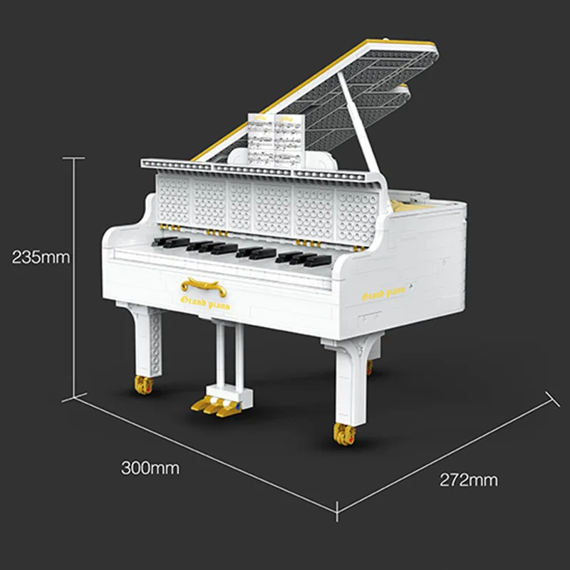 Juego de bloques de construcci&oacute;n de gran tecnolog&iacute;a para ni&ntilde;os, juguete de ladrillos para armar Piano de cola Playable, serie ideas Creative, ideal para regalo de Navidad, c&oacute;digo 21323-5