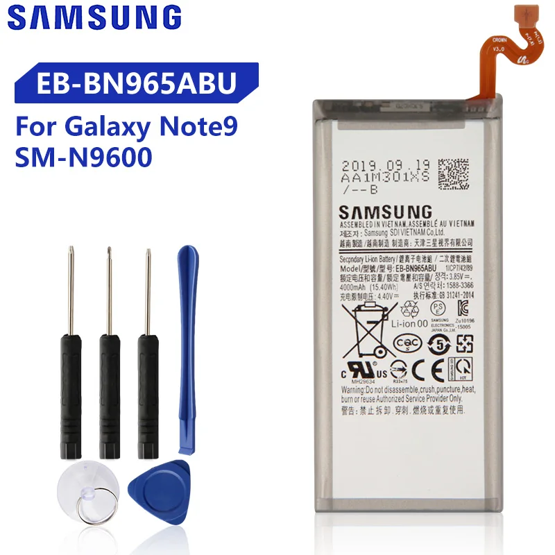 Оригинальная запасная батарея Samsung для Galaxy Note9 Note 9 N9600 SM натуральная EB BN965ABU 4000