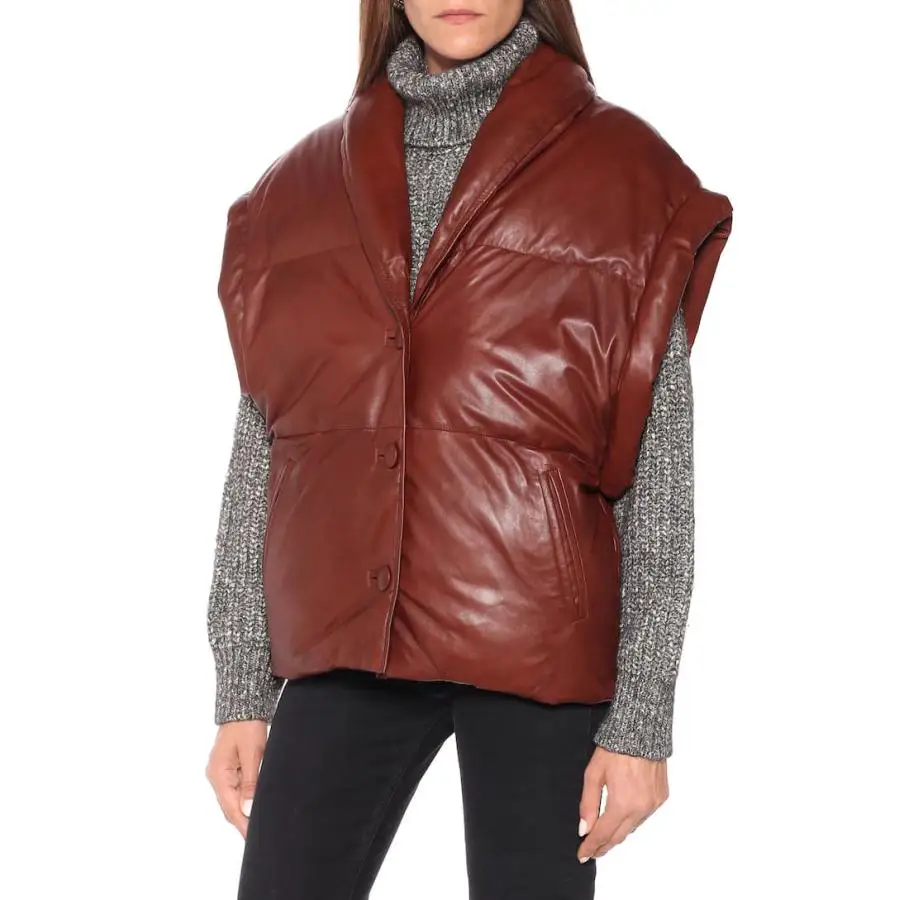 

Autumn Winter Women Vest Solid Color Single Breasted Fashion Style 2020 New Female Faux Leather Coat