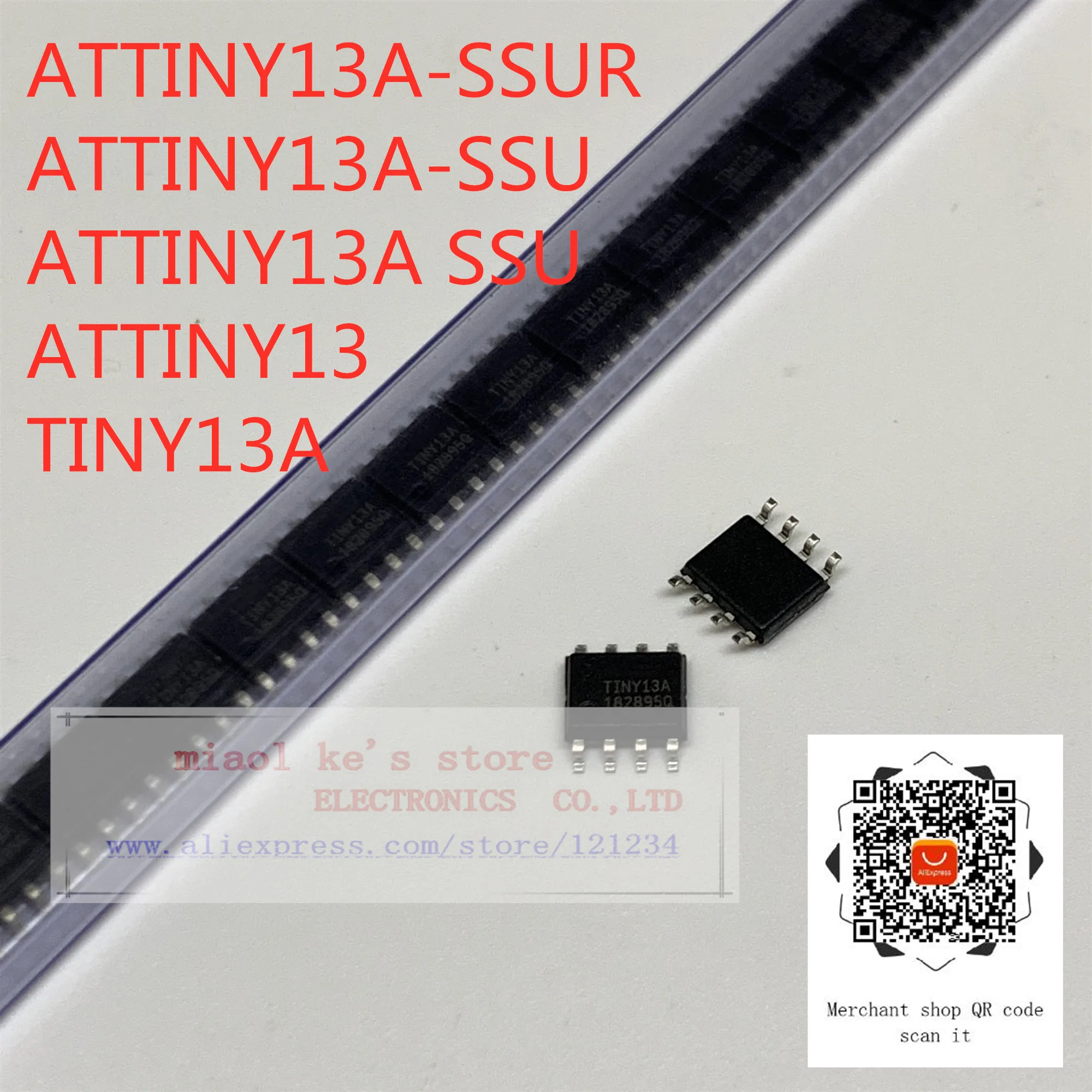 

[5pcs-10pcs]100%New original: ATTINY13A-SSUR ATTINY13A-SSU ATTINY13A SSU ATTINY13 TINY13A - 1.8V-5.5V IC MCU 8BIT 1KB FLASH SOP8