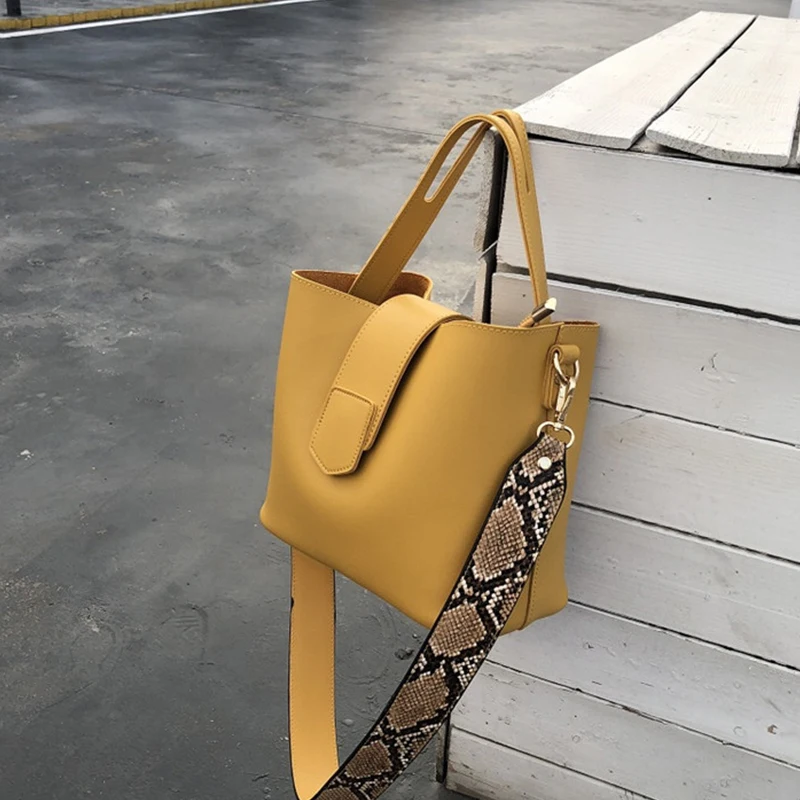 2020 Высокое качество PU кожаная сумка женская повседневная большая через плечо с