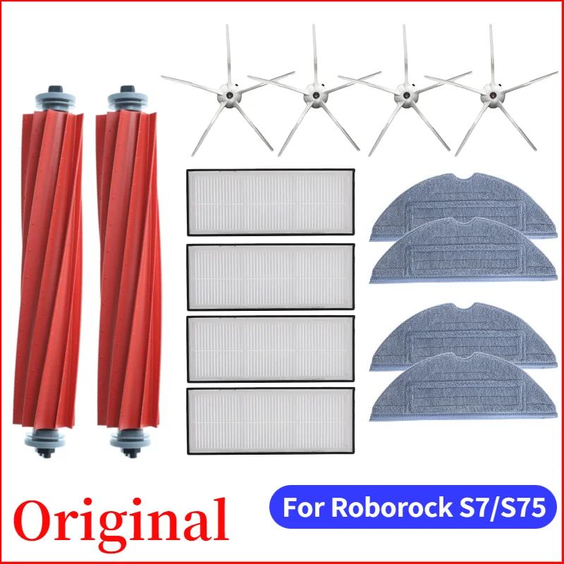

Original sweeper side brush mop water tank trash can HEPA filter main brush charging base suitable for Roborock S7/S75