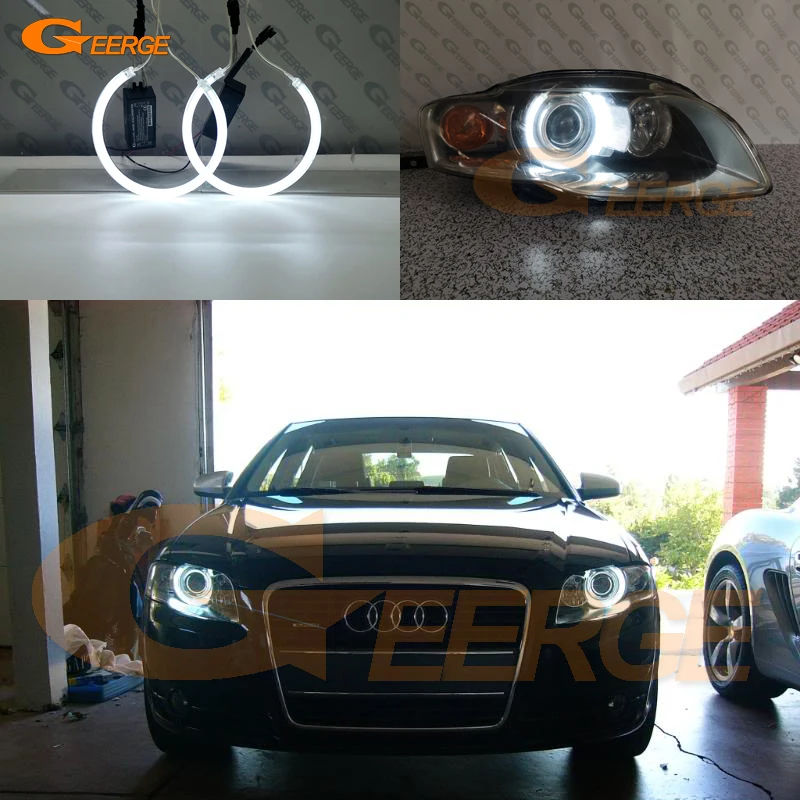 Отличный ультра яркий CCFL ангельские глазки набор колец Дневной светильник для Audi