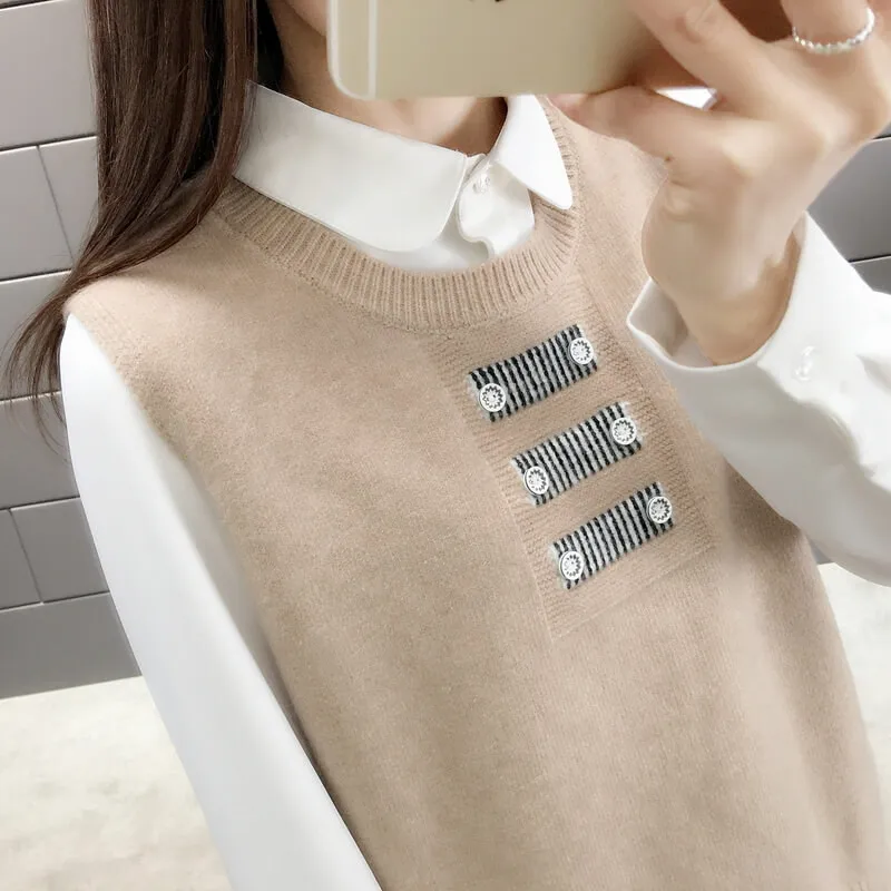 Новинка весна-осень женский жилет пуловер Женская куртка без рукавов короткий