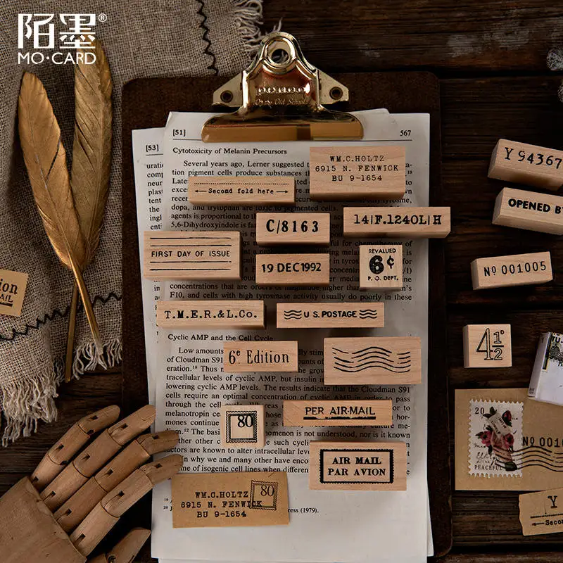 Почтовое отделение/номерной знак/марки буквы деревянная резиновых штампов