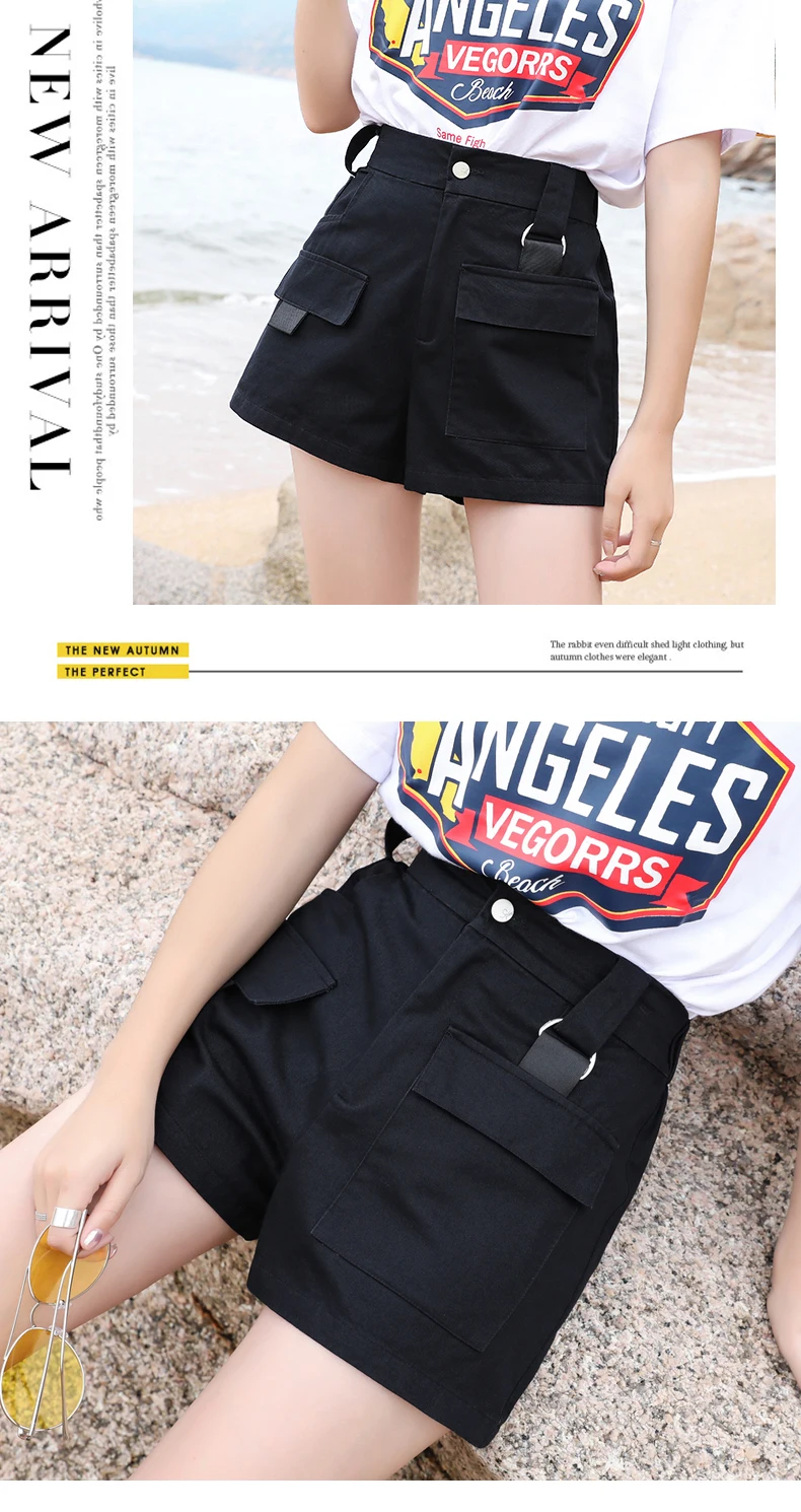 3XL Plus Size Women Summer Shorts With Belt Streetwear Cargo Shorts Feminino BF Style Army Green Short Femme AQ704