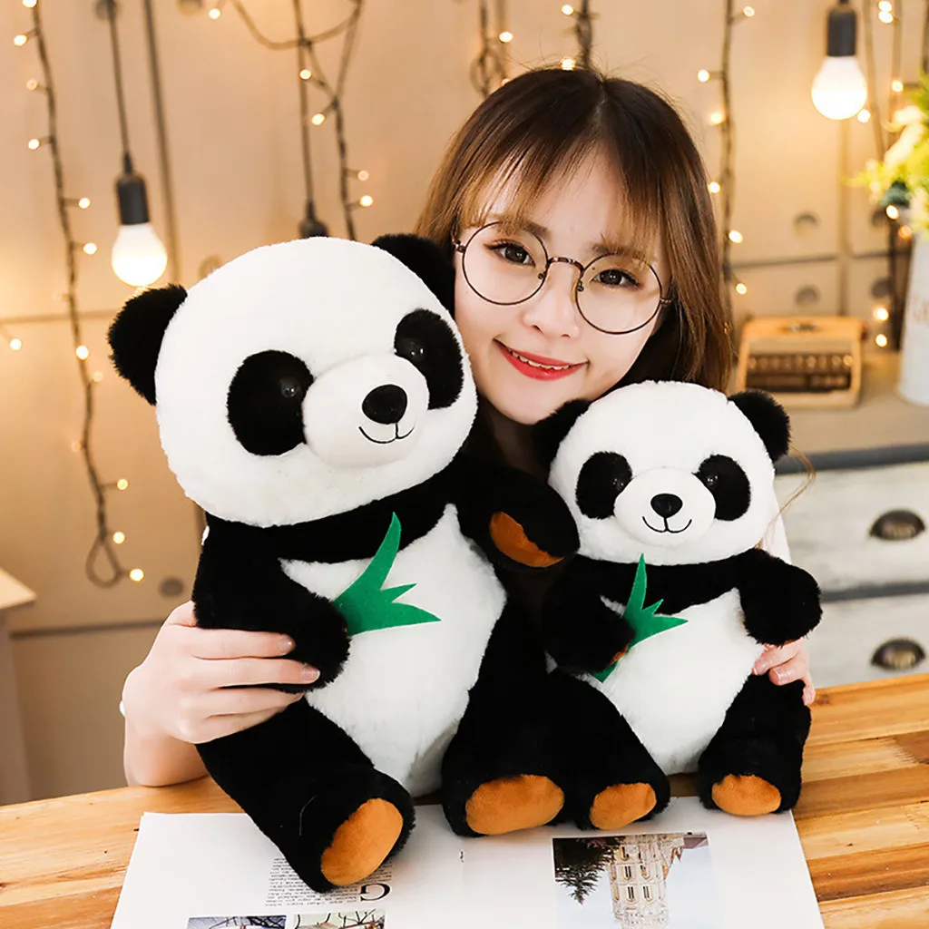 

New Plush Toy Cartoon Panda Accompany Sleeping Stuffed Animal Best Soft Toys 25cm Kawaii Decorative Ornaments